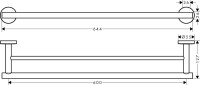 Полотенцедержатель Hansgrohe Logis Universal 41712000 двойной