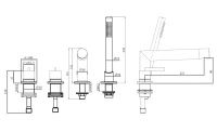 Смеситель на борт ванны Abber Perfekte 316 AF8A13BG брашированное золото Смеситель на борт ванны Abber Perfekte 316 AF8A13BG брашированное золото