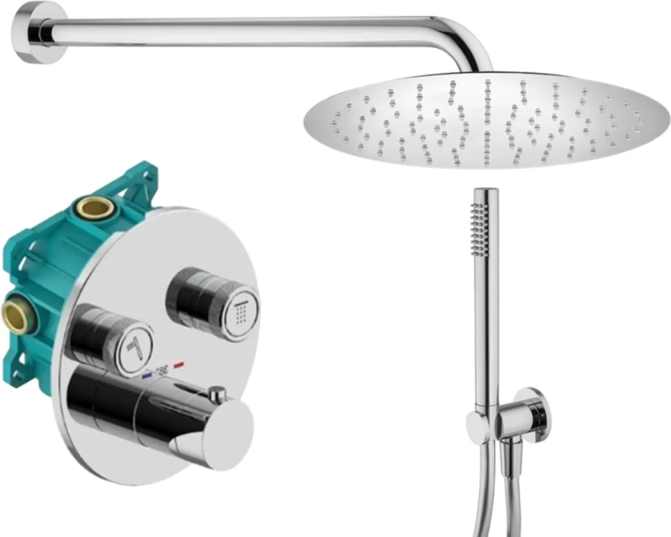 Душевой комплект Plumberia Selection PSBOX KITPSB02CR С ВНУТРЕННЕЙ ЧАСТЬЮ, хром