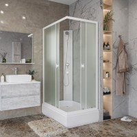 Душевая кабина Niagara Promo P100/80/26Q/MT/BK 100х80 см, без крыши