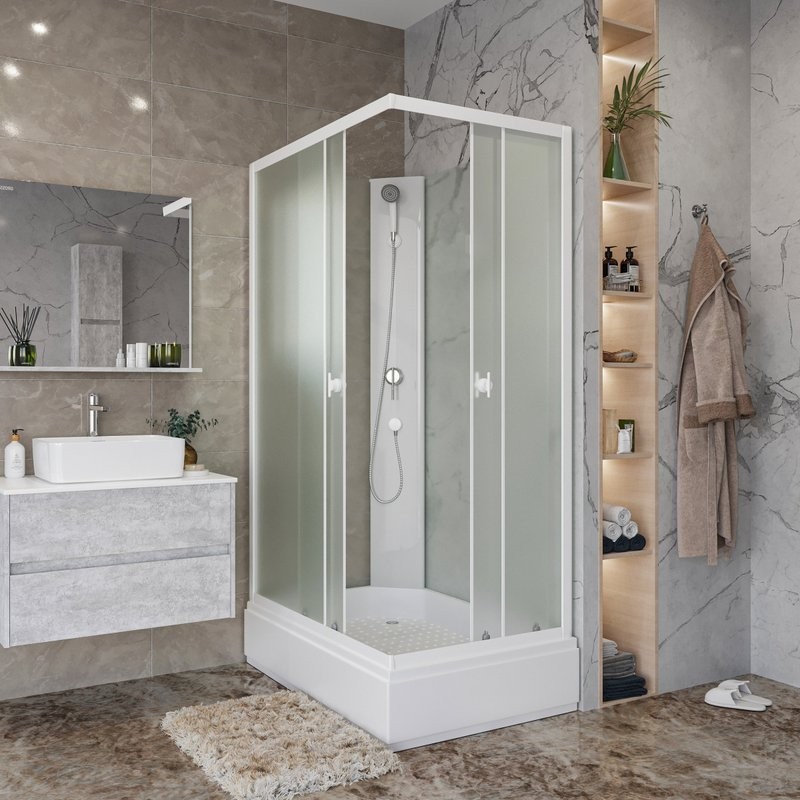 Душевая кабина Niagara Promo P100/80/26Q/MT/BK 100х80 см, без крыши