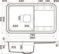 Мойка кухонная Omoikiri Tasogare 86 leningrad grey