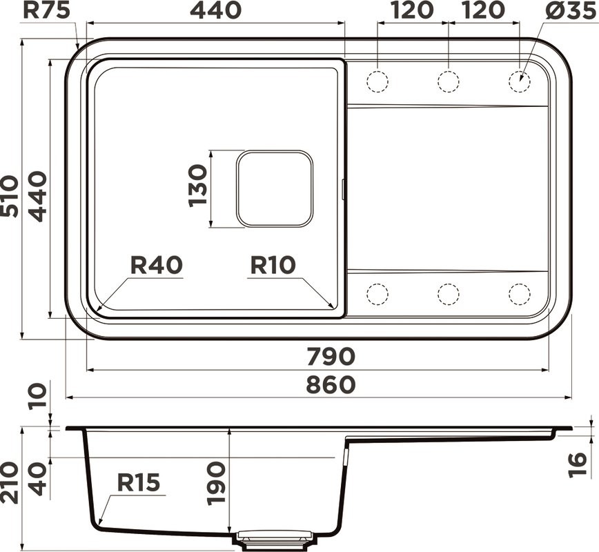 Мойка кухонная Omoikiri Tasogare 86 leningrad grey