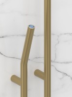 Полотенцесушитель электрический Сунержа Локон 32-0888-1612 160x10 см, подключение слева, скрытое подключение слева, золотой шелк, I-образный