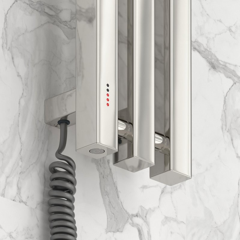 Полотенцесушитель электрический Сунержа Вердикт 4.0 00-0852-1210 120x15 см, подключение слева, скрытое подключение слева, без покрытия, I-образный