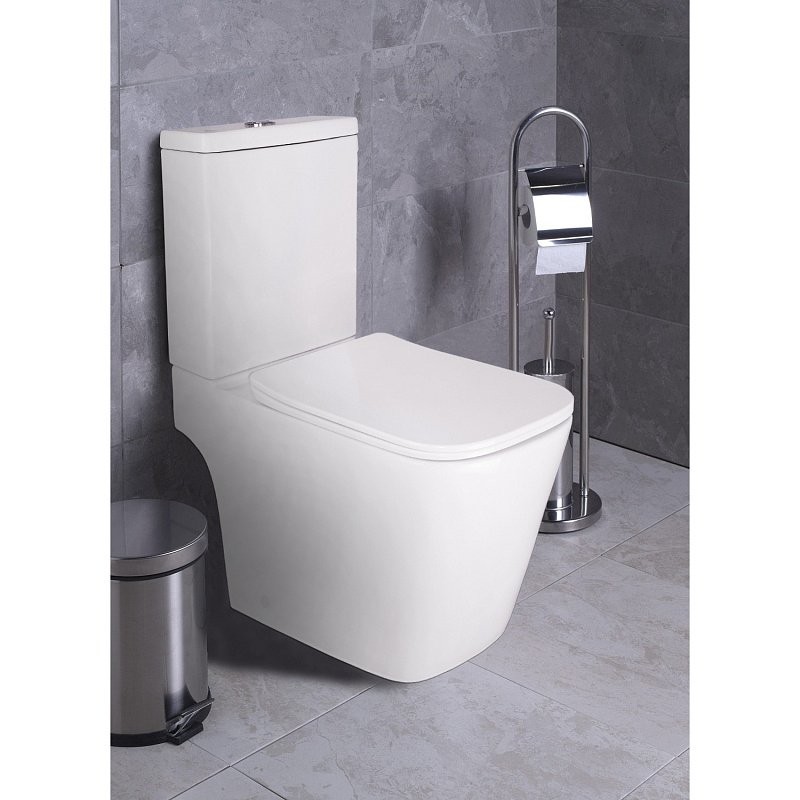 Унитаз-компакт напольный AZARIO Ferra AZ-1015 глянцевый белый