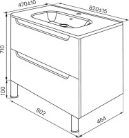 Тумба с раковиной IDDIS Edifice 80 напольная Тумба с раковиной IDDIS Edifice 80 напольная