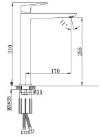 Смеситель для раковины AZARIO Alanti AZ-K9032B черный матовый