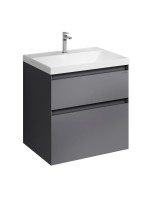 Тумба под раковину без столешницы Grossman Меркадо 60 подвесная, матовый графит