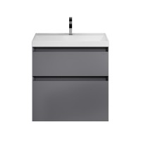 Тумба под раковину без столешницы Grossman Меркадо 60 подвесная, матовый графит