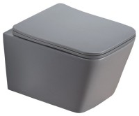 Унитаз подвесной SantiLine SL-5007T-MG светло-серый матовый