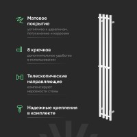 Полотенцесушитель электрический EWRIKA Пенелопа X4 140, белый