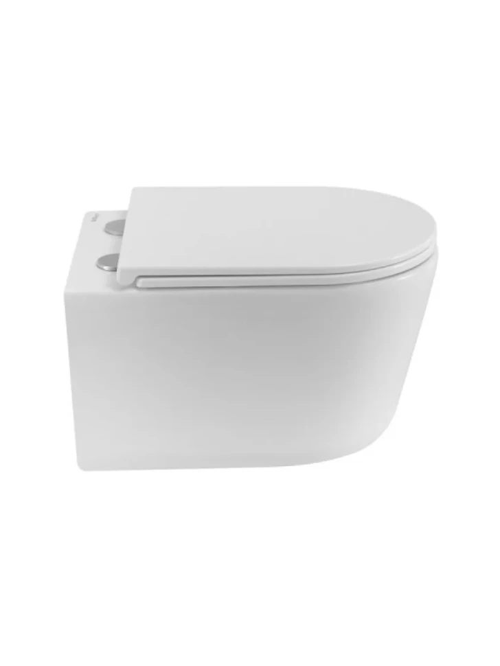 Унитаз подвесной BelBagno Unique BB007CH-TOR/SC безободковый, с микролифтом, глянцевый белый