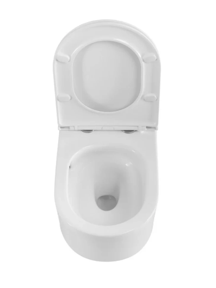 Унитаз подвесной BelBagno Unique BB007CH-TOR/SC безободковый, с микролифтом, глянцевый белый