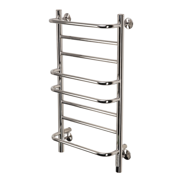 Полотенцесушитель электрический Comfysan Puro EC-8 80x45 см, скрытое подключение справа, слева, хром, лесенка, из стали, с полкой