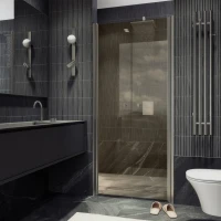 Душевая дверь в нишу Maybahglass MGD-427-5 120 см, профиль матовый хром, стекло бронза