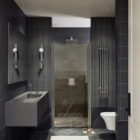 Душевая дверь в нишу Maybahglass MGD-427-5 120 см, профиль матовый хром, стекло бронза