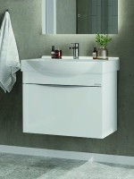 Тумба под раковину без столешницы Onika Навиа 80 подвесная, глянцевая белая