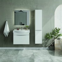 Тумба под раковину без столешницы Onika Навиа 80 подвесная, глянцевая белая