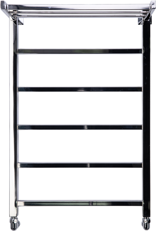Полотенцесушитель водяной Comfysan Marte-K W-6 80х50 80x55 см, хром, лесенка, с полкой