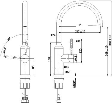 Смеситель для кухни Lemark Expert LM5079S
