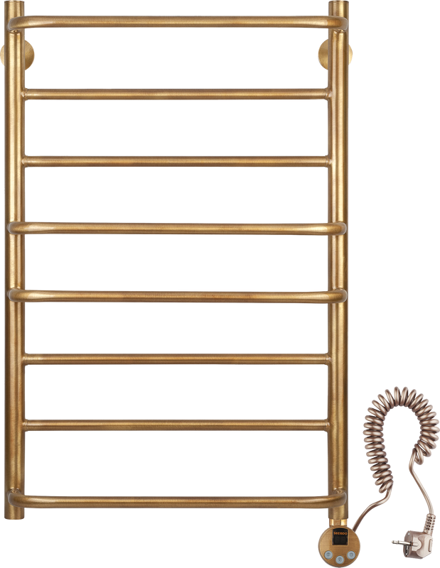 Полотенцесушитель электрический Secado Верона 1 85x55 см, подключение справа, бронза, лесенка, латунь