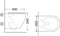 Унитаз подвесной Orange C07 C07-100W безободковый, с микролифтом