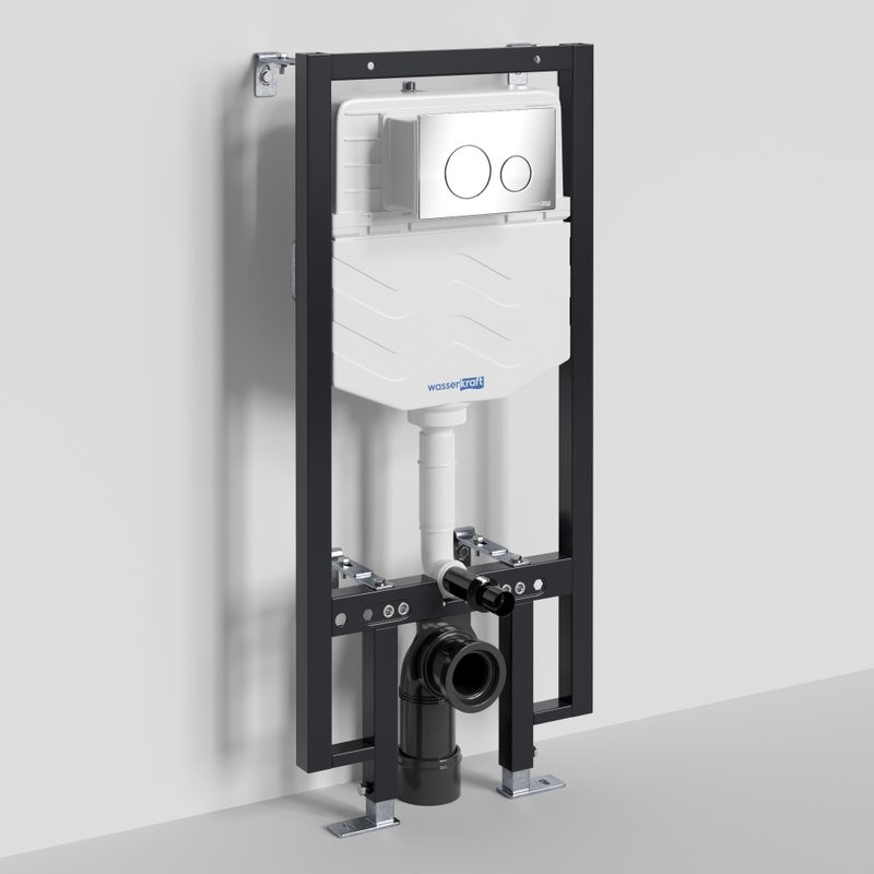 Система инсталляции для унитазов Wasserkraft Vils 56TLT.010.ME.CH02 с кнопкой смыва хром