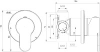 Встраиваемый смеситель для душа и ванны Elghansa Roundline Roundline 34R1183 С ВНУТРЕННЕЙ ЧАСТЬЮ