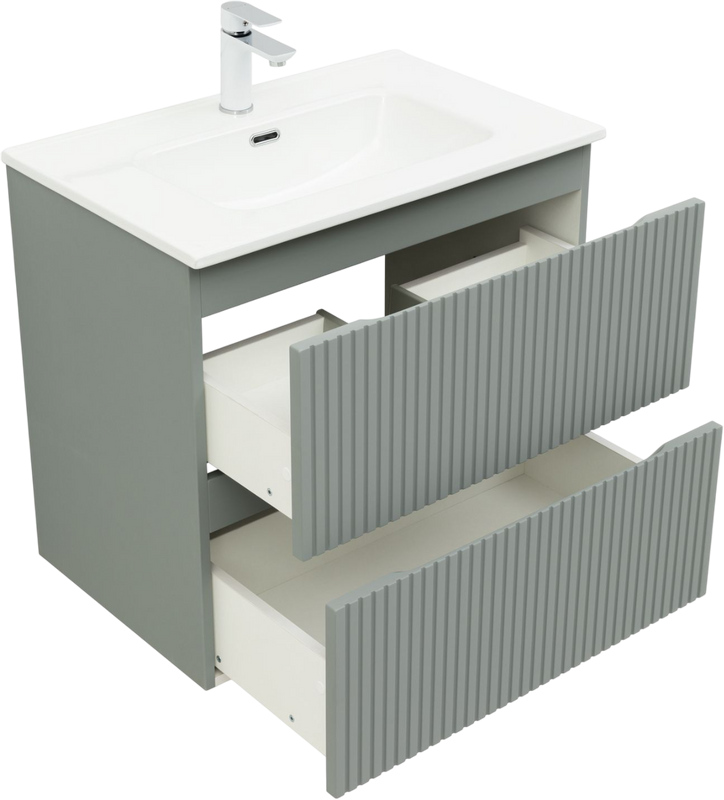 Тумба с раковиной Aquanet Джейн (Flat) 70 подвесная, мисти грин