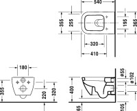 Унитаз подвесной Duravit Happy D.2 Happy D.2 белый + сертификат Duravit на установку сантехники