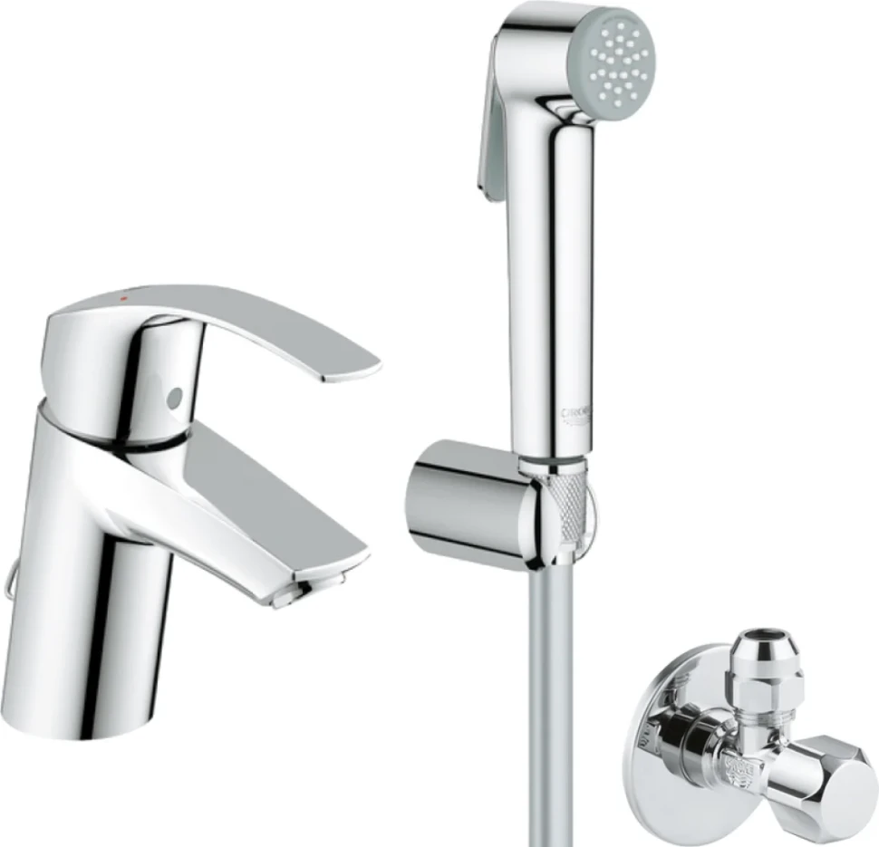 Смеситель для раковины Grohe Eurosmart New 23124002 с гигиеническим душем