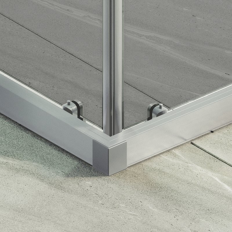 Душевой уголок Maybahglass MGY-1328-5 90х90 см, профиль матовый хром, стекло графит