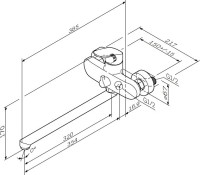 Смеситель с длинным изливом для ванны AM.PM Like F8090016