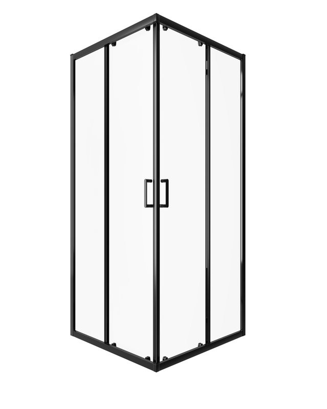 Душевой уголок Alex Baitler АВ14100B1 100х100 см, профиль черный, стекло прозрачное