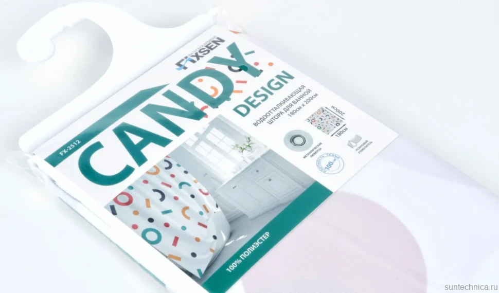 Штора для ванной Fixsen 2500 Candy FX-2512 180x200