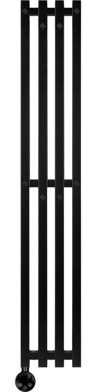 Полотенцесушитель электрический Secado Сандриго 4К 1300/210 130x25 см, подключение слева, матовый черный, I-образный