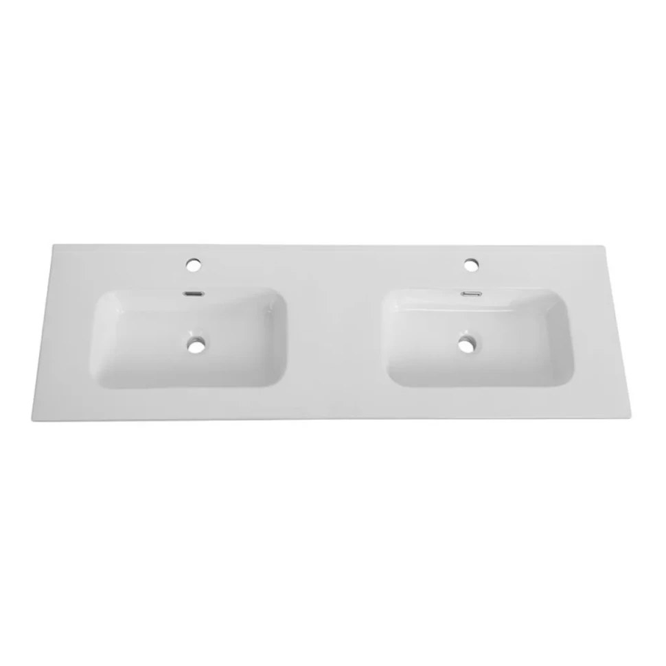 Мебель для ванной комнаты Cezares Duet 140 bianco lucido, раковина Cezares CZR-8095-140-2 двойная