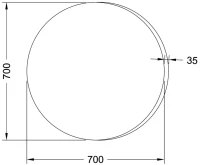 Зеркало Sanvit АРТ 70 Зеркало Sanvit АРТ 70