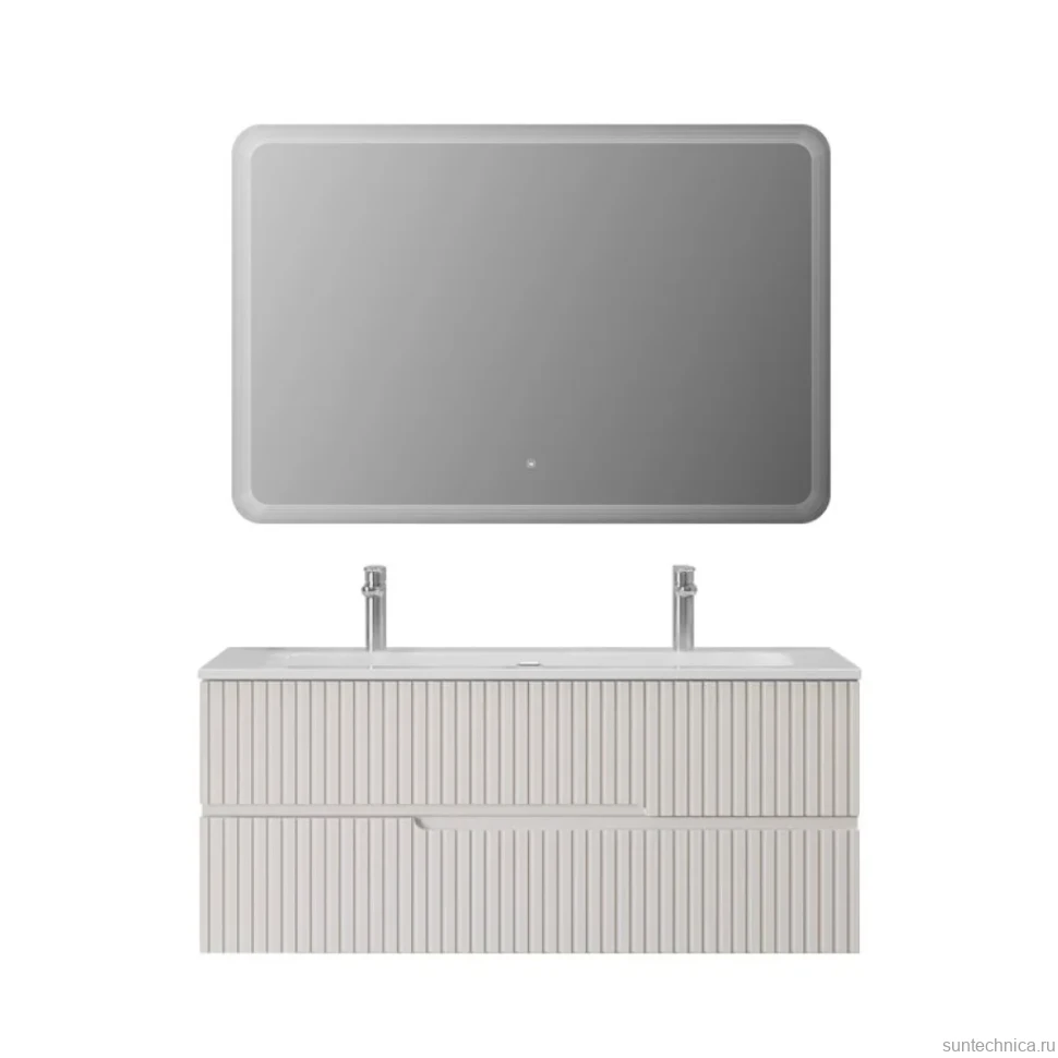 Мебель для ванной комнаты Cezares Duet 120 bianco opaco, раковина Cezares CZR-8073-120-1-2