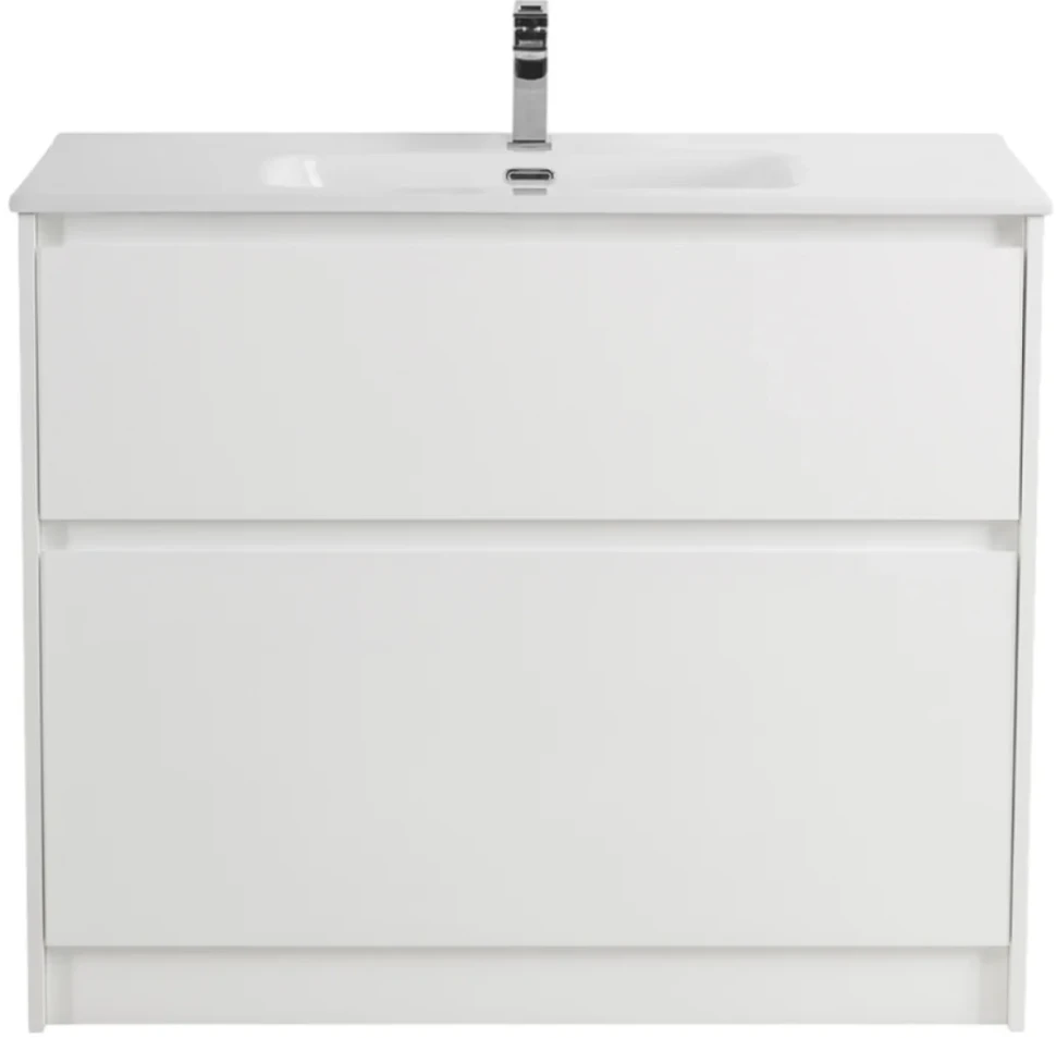 Тумба с раковиной BelBagno Kraft 100 напольная, bianco opaco, раковина BB1000ETL