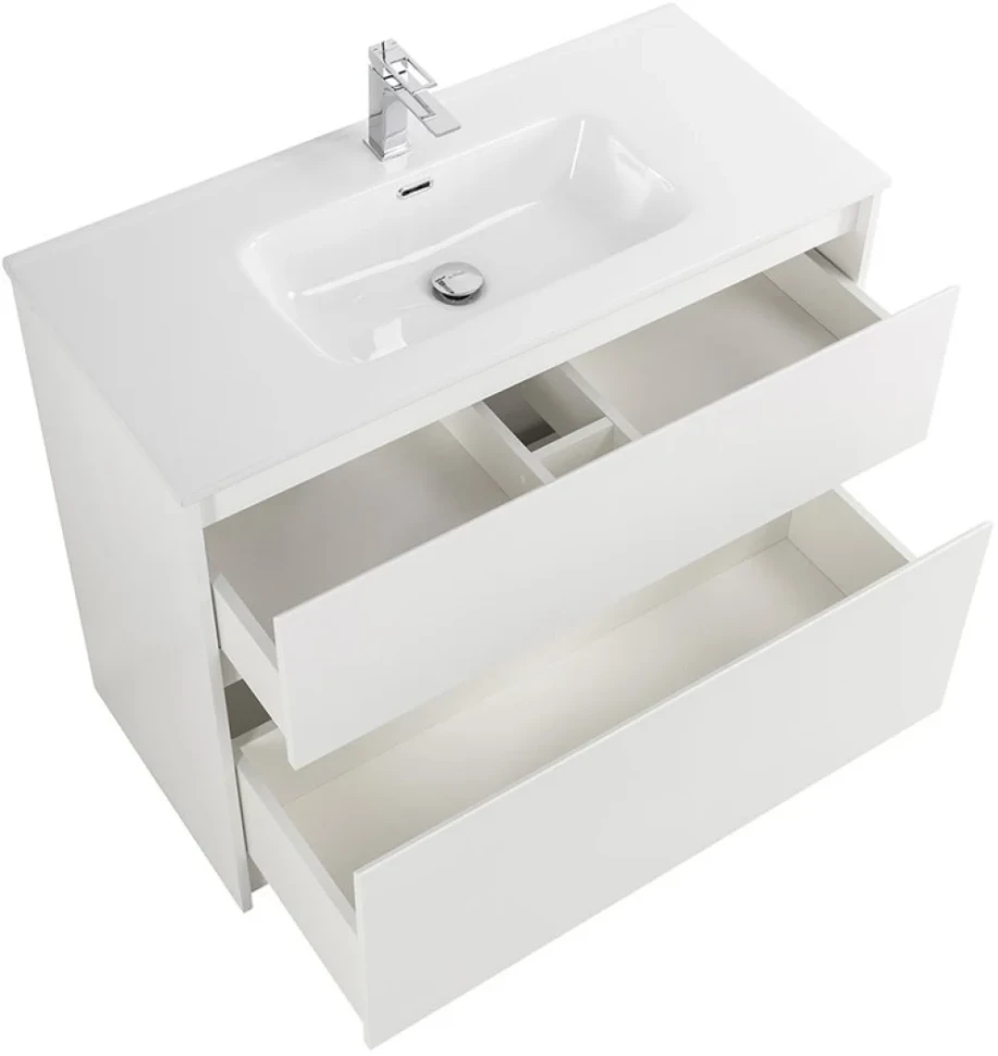 Тумба с раковиной BelBagno Kraft 100 напольная, bianco opaco, раковина BB1000ETL