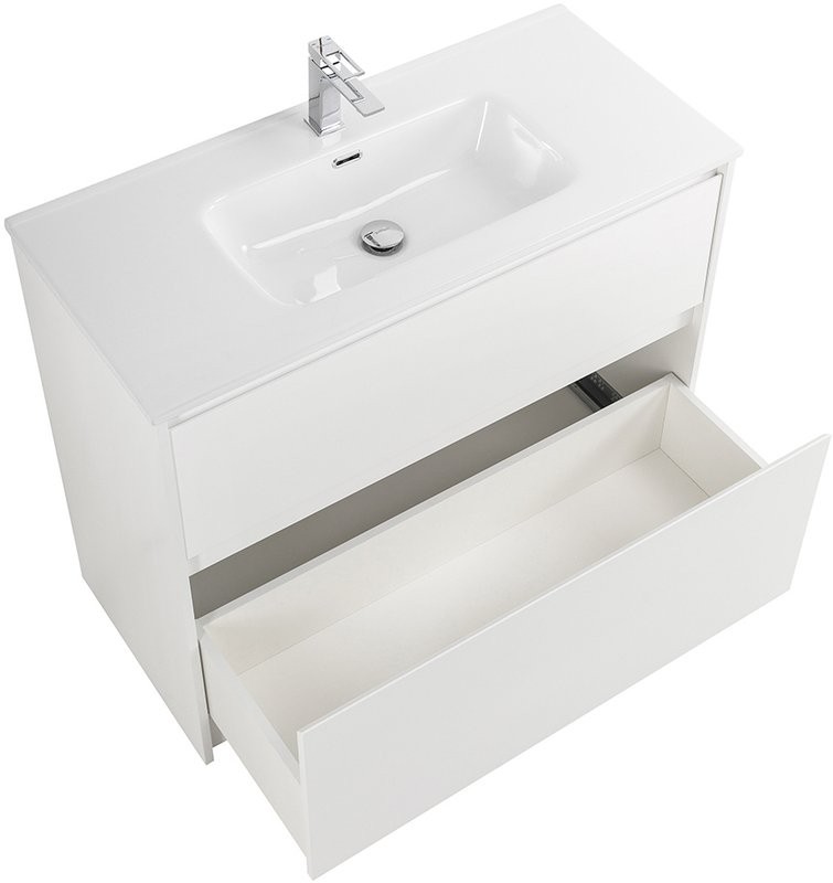 Тумба с раковиной BelBagno Kraft 100 напольная, bianco opaco, раковина BB1000ETL