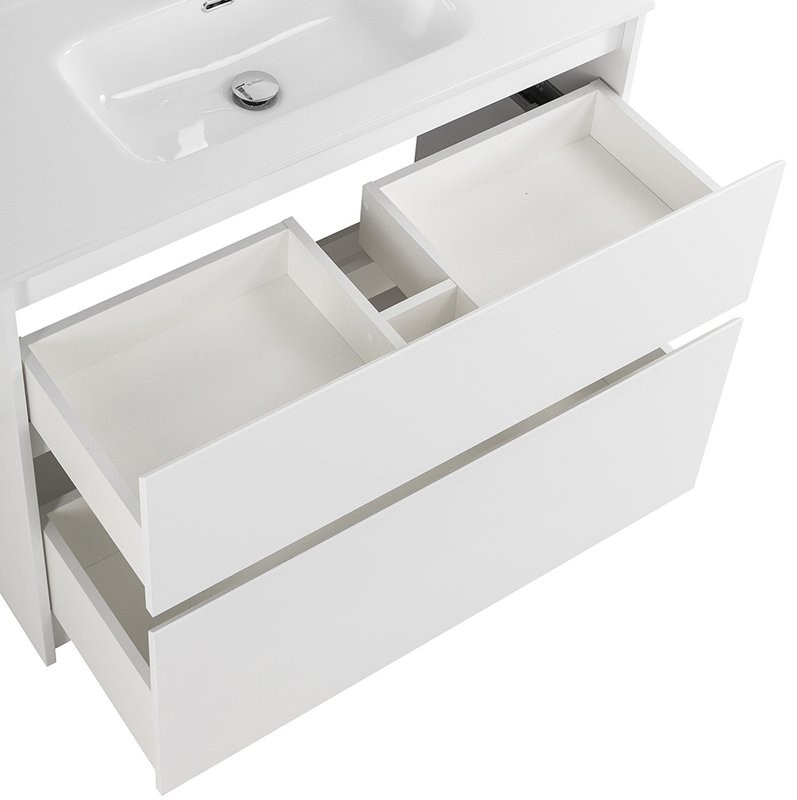 Тумба с раковиной BelBagno Kraft 100 напольная, bianco opaco, раковина BB1000ETL