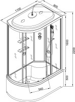 Душевая кабина DTO EM 4511RLED