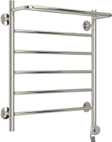 Полотенцесушитель электрический Стилье Формат 20 00520-6050 65x55 см, подключение справа, без покрытия, лесенка, с полкой