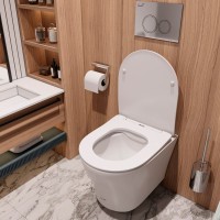 Унитаз подвесной Ceruttispa Adige Aria 9245 MW безободковый, с микролифтом, белый матовый