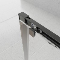 Душевой уголок Veconi Evo 100SP GR 160х110 см, профиль брашированный графит, стекло прозрачное