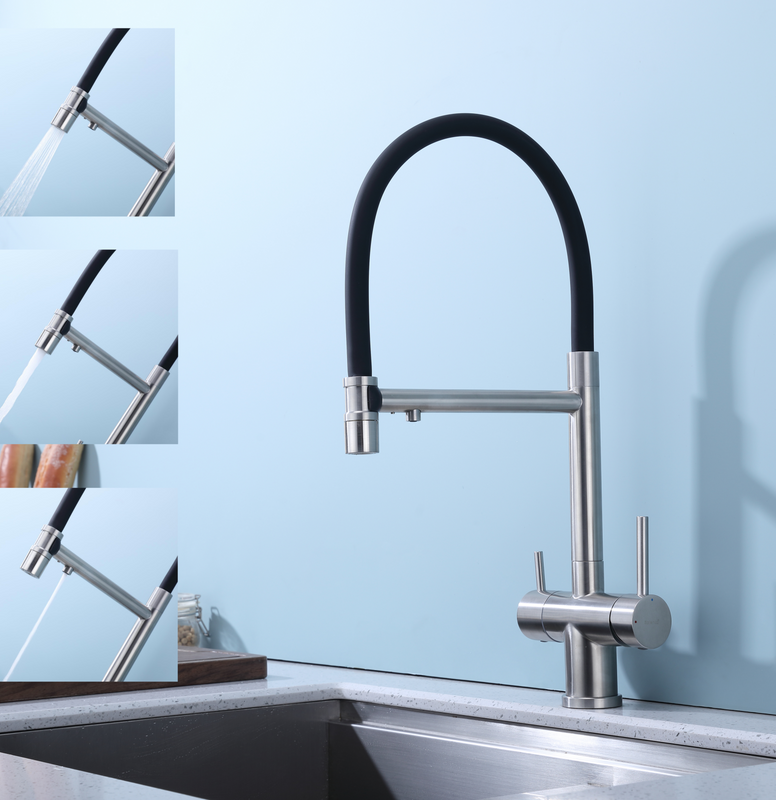 Смеситель для кухни с подключением фильтра Splenka S70.63.05, сатин