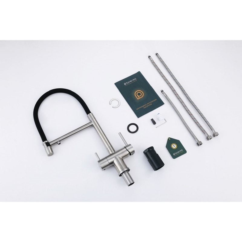 Смеситель для кухни с подключением фильтра Splenka S70.63.05, сатин